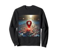 Estás aquí GPS Pin Ubicación de Viaje Sudadera