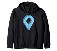 Estás aquí GPS Pin Ubicación de Viaje Sudadera con Capucha