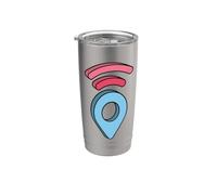 Estás aquí GPS Pin Ubicación de viaje Vaso térmico de acero inoxidable de doble pared