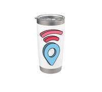 Estás aquí GPS Pin Ubicación de viaje Vaso térmico de acero inoxidable de doble pared