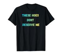 Estas Azadas no me merecen Camiseta gráfica económica, Hombre, Negro, S
