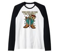 Estas Botas están Hechas para enseñar Frases Divertidas en la Escuela Camiseta Manga Raglan