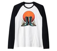 Estas Botas están Hechas para enseñar Frases Divertidas en la Escuela Camiseta Manga Raglan