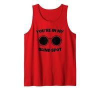 Estás En Mi Punto Ciego Camiseta sin Mangas, Hombre, Rojo, XL