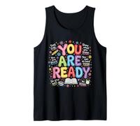Estás Listo: Día del Examen: motivador, Estudiante, Maestro, Escuela Camiseta sin Mangas