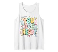 Estás Listo: Día del Examen: motivador, Estudiante, Maestro, Escuela Camiseta sin Mangas