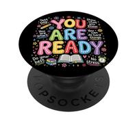 Estás Listo: Día del Examen: motivador, Estudiante, Maestro, Escuela PopSockets PopGrip Adhesivo