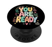 Estás Listo: Día del Examen: motivador, Estudiante, Maestro, Escuela PopSockets PopGrip Adhesivo