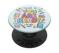 Estás Listo: Día del Examen: motivador, Estudiante, Maestro, Escuela PopSockets PopGrip Adhesivo