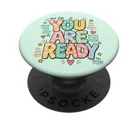 Estás Listo: Día del Examen: motivador, Estudiante, Maestro, Escuela PopSockets PopGrip Adhesivo