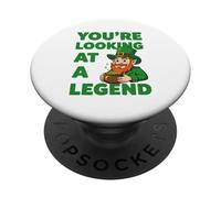 Estás Mirando a una Leyenda de Dibujos Animados Leprechaun PopSockets PopGrip Adhesivo