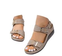 Estas sandalias femeninas sofisticadas de punta abierta siempre brindándote más confort extraordinario y una máxima versatilidad cotidiana para cada época primaveral estival perfectamente (Grey, 35)