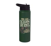 Estás superando mis límites de medicación Cita sarcástica ingeniosa Stainless Steel Insulated Water Bottle