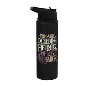 Estás superando mis límites de medicación Cita sarcástica ingeniosa Stainless Steel Insulated Water Bottle