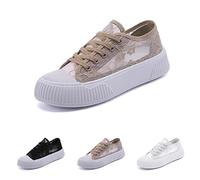 Estas Zapatillas Informales Cuentan con Un Tejido De Malla Ligero Que Proporciona Una Excelente Transpirabilidad para El Día A Día Estas Zapatillas Planas Ofrecen Comodidad Veraniega Y (Khaki 38)