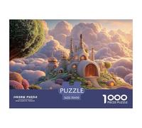 Estate Surrounded by Trees and Flowers 1000 Piezas Papel Premium Rompecabezas Ethereal Fantasy Castle Alivio Estrés Jigsaw Educativo Amigos 70x50cm/1000pcs