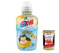 Estathé - Juego de 12 té helado para niños, limón descafeinado, refrescante, Pokémon Limón, 250 ml + Polpa gourmet italiano, 400 g