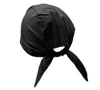 Estationeryhouse Gorro indio sij punjabi Patka, gorro de algodón con diseño de calavera de motociclista, bandana de algodón con cuerdas de amarre en la espalda, Negro, Talla única