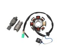 Estator magnético de 8 bobinas, 5 cables, estator de encendido de alambre de cobre de alta temperatura con extractor de volante magnético para GY6 60CC 80CC 139QMB Kart Sunl Roketa