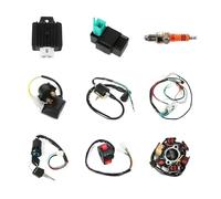 Estator Motocicleta Kit CDI con Arnés Cables Cuádruple para ATV De 50 CC 70 CC 90 CC 110 CC Y 125 CC con Magneto Y Estator Volante Inercia Arranque Bobinas Estator Magneto(50 70 90 110CC)