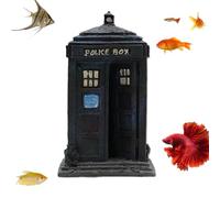 Estatua acuática del cuerpo de - Escultura de la policía, quiosco telefónico en miniatura, cabina azul británica vintage, figura de mesa de estudio artístico, arquitectura de polir