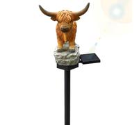 Estatua al aire libre decoración luminosa solar de resina impermeable
