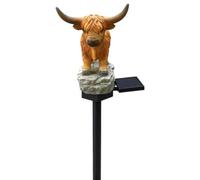 Estatua al aire libre lámpara solar decorativa impermeable resina