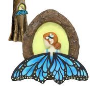 Estatua Alada Mística De Resina Luminosa: Decoración De Árboles, Arte De Jardín, Que En La Oscuridad | Figurita Mágica De Espíritu Caprichoso con Iluminación Nocturna Resistente A