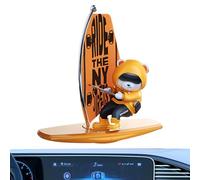 Estatua Animada de oso Surfista Lindo - Accesorios Interiores Vehículo Animal - Para Conductor y Conductor de SUV Camioneta Sedan Scooter