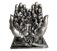 Estatua artística de resina para regalo de la última cena, mano para escultura para Navidad, Pascua, Acción de Gracias, figura de escritorio, figuras cristianas