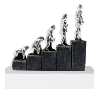 Estatua artística - Escultura de Hombre Mono de Plata, Estatua de la evolución Humana, Origen de la civilización, Figura de Hombre Mono, Adorno, Figura antropoide, Primates Originales, decoración, re