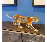 Estatua artística - Escultura Decorativa para el hogar, Estatua acrílica de Pantera Leopardo, Figura Coleccionable, Adorno de Escritorio de Oficina