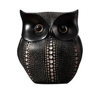 Estatua artística - Figura Creativa de búho, colección Abstracta de Escritorio en Blanco y Negro, Accesorios geométricos Minimalistas con Lunares, Regalos para la Oficina y el hogar