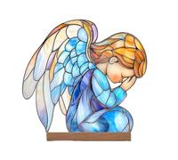 Estatua católica acrílica de pie para altares de escritorio, diseño estable sin necesidad de apoyo adicional, perfecta para áreas compactas en la oficina o la escuela