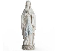 Estatua católica de Nuestra Señora de Lourdes, Figura de la Santísima Virgen María, decoración de Santa Madre María para Interiores o Exteriores, Patio, césped, Pasillo, Regalo religioso, 14.5