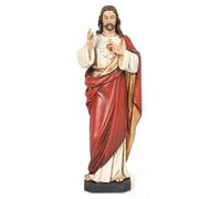 Estatua católica del Sagrado Corazón de Jesús, Figura católica, Regalos religiosos, 6 Pulgadas de Alto, Hecha a Mano por Buildclassic