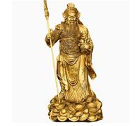 Estatua China De Cobre Feng Shui Guan Gong Decoración Para El Hogar Y La Oficina Cornucopan Guan Yu Li Cuchillo Wu Dios De La Riqueza Estatua Los Mejores Regalos De Decoración, 1#, 15*14*39Cm, 2.8Kg