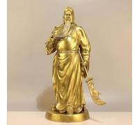 Estatua China De Cobre Puro De Guan Gong, Dios De La Riqueza, Para Decoración Del Hogar Y La Oficina. Estatua De Guan Yu, Dios De La Riqueza. Los Mejores Regalos De Decoración. Número 2. 14,5 X 12,5