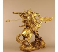 Estatua China De Cobre Puro De Guan Gong, Dios De La Riqueza, Para Decoración Del Hogar Y La Oficina. Estatua De Guan Yu, Dios De La Riqueza. Los Mejores Regalos De Decoración. Número 15, 22*9*26 Cm,