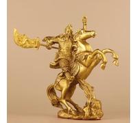 Estatua China De Cobre Puro De Guan Gong, Dios De La Riqueza, Para Decoración Del Hogar Y La Oficina. Estatua De Guan Yu, Dios De La Riqueza. Los Mejores Regalos De Decoración. Número 19. 13*4*14,5 C