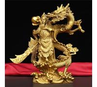 Estatua China De Cobre Puro De Guan Gong, Dios De La Riqueza Según El Feng Shui, Para Decoración Del Hogar Y La Oficina. Estatua De Guan Yu, Dios De La Riqueza. Los Mejores Regalos De Decoración. Núm