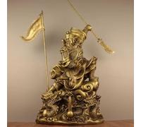 Estatua China De Cobre Puro De Guan Gong, Dios De La Riqueza Según El Feng Shui, Para Decoración Del Hogar Y La Oficina. Estatua De Guan Yu, Dios De La Riqueza. Los Mejores Regalos De Decoración. Núm