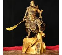 Estatua China De Cobre Puro De Guan Gong, Dios De La Riqueza Según El Feng Shui, Para Decoración Del Hogar Y La Oficina. Estatua De Guan Yu, Dios De La Riqueza. Los Mejores Regalos De Decoración. Núm