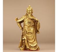 Estatua China de Cobre Puro Feng Shui Guan Gong Dios de la Riqueza Decoración del hogar y la Oficina Wu Dios de la Riqueza Estatua de Guan Yu Los Mejores Regalos de Muebles, 19 * 10 * 25 cm, 2,3 kg