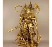 Estatua China de Cobre Puro Feng Shui Guan Gong Dios de la Riqueza Decoración del hogar y la Oficina Wu Dios de la Riqueza Estatua de Guan Yu Los Mejores Regalos de Muebles, 19 * 10 * 25 cm, 2,3 kg