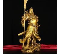 Estatua China de Cobre Puro Feng Shui Guan Gong Dios de la Riqueza Decoración del hogar y la Oficina Wu Dios de la Riqueza Estatua de Guan Yu Los Mejores Regalos de Muebles, 41 * 18 * 62 cm, 9,5 kg