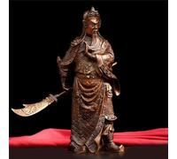 Estatua China de Cobre Puro Feng Shui Guan Gong Dios de la Riqueza Decoración del hogar y la Oficina Wu Dios de la Riqueza Estatua de Guan Yu Los Mejores Regalos de Muebles