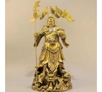 Estatua China de Cobre Puro Feng Shui Guan Gong Dios de la Riqueza Decoración del hogar y la Oficina Wu Dios de la Riqueza Estatua de Guan Yu Los Mejores Regalos de Muebles