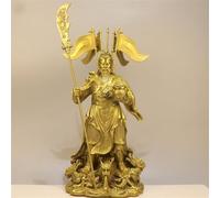 Estatua China de Cobre Puro Feng Shui Guan Gong Dios de la Riqueza Decoración del hogar y la Oficina Wu Dios de la Riqueza Estatua de Guan Yu Los Mejores Regalos de Muebles