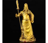 Estatua China de Cobre Puro Feng Shui Guan Gong Dios de la Riqueza Decoración del hogar y la Oficina Wu Dios de la Riqueza Estatua de Guan Yu Los Mejores Regalos de Muebles